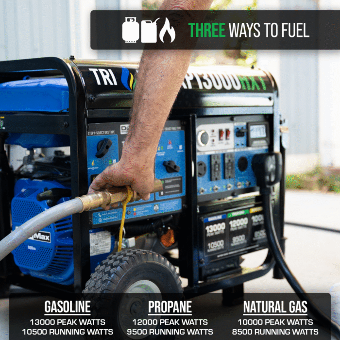 DuroMax XP13000HXT 13,000 Watt Electric Start Tri-Fuel Portable Generator w/ CO Alert - Image 10