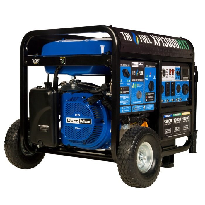 DuroMax XP13000HXT 13,000 Watt Electric Start Tri-Fuel Portable Generator w/ CO Alert - Image 1